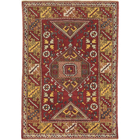 Agnies | Rich Red Intricacy | Vintage Turkish Small Rug | Kuden Rugs