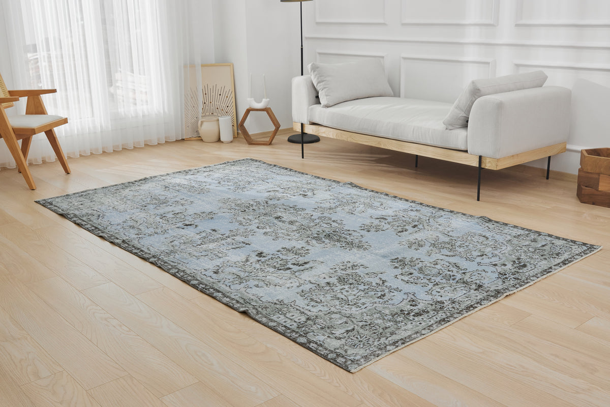 Overdyed Blue Marvel - Aila's Professional Carpet Artistry | Kuden Rugs