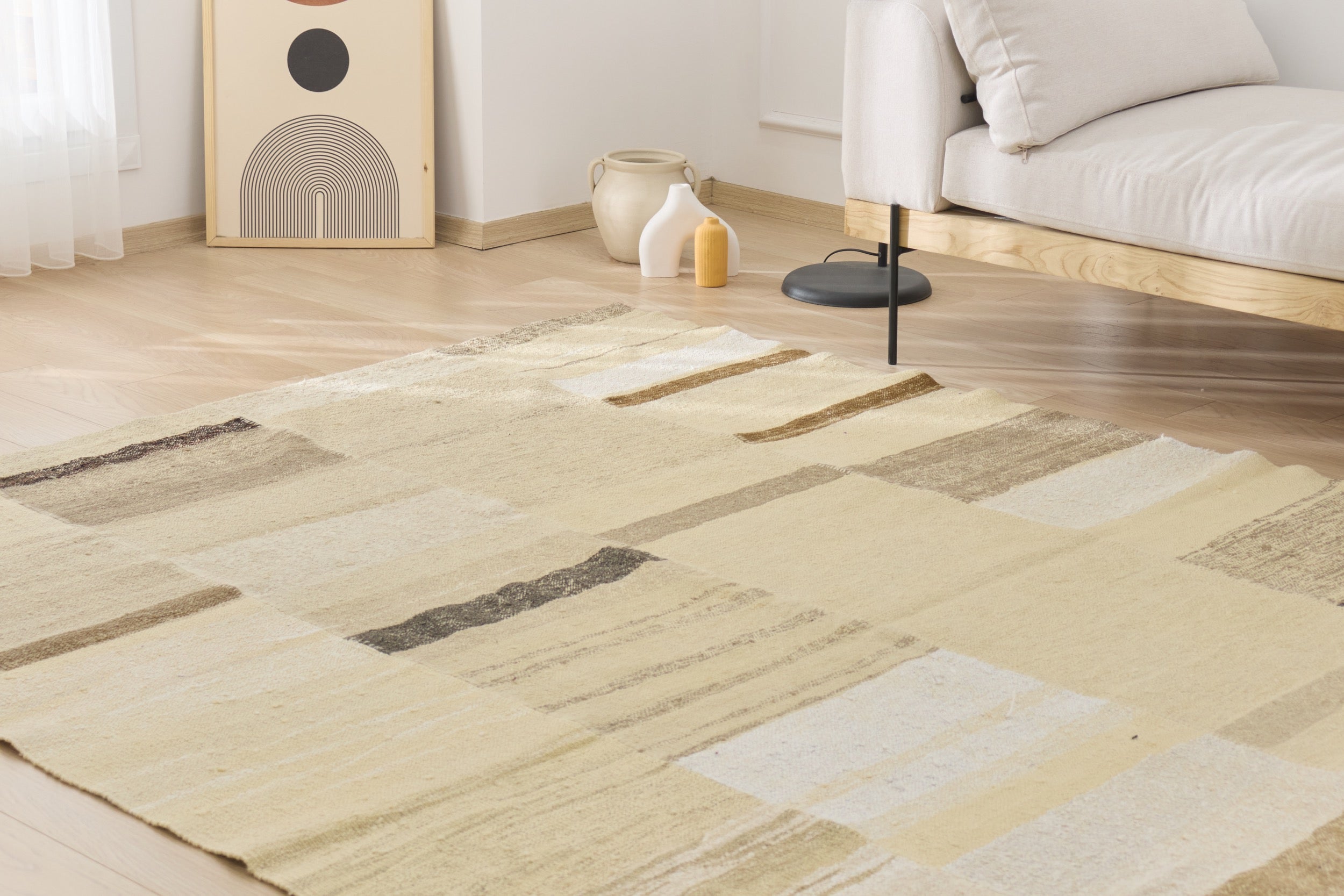 Alair: A Captivating Turkish Hemp Rug with a Warm, Inviting Hue | Kuden Rugs