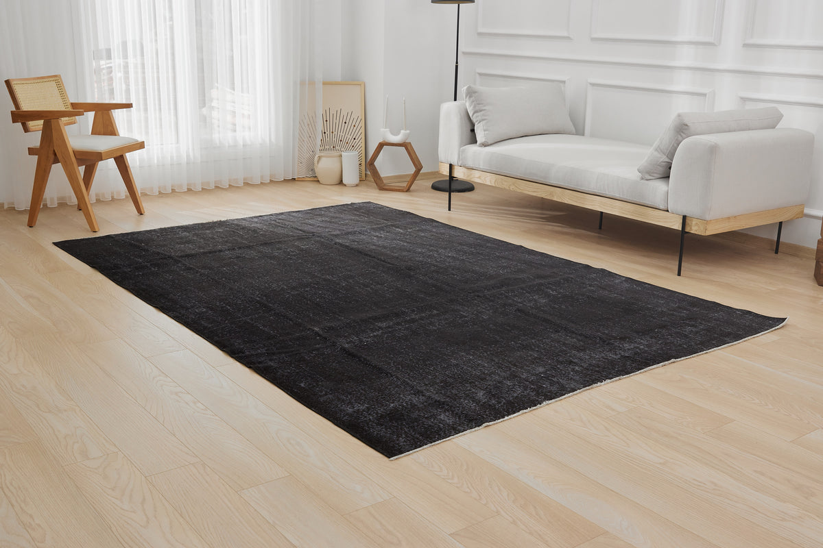 Black Overdyed Splendor - Alaiya's Professional Carpet Craft | Kuden Rugs