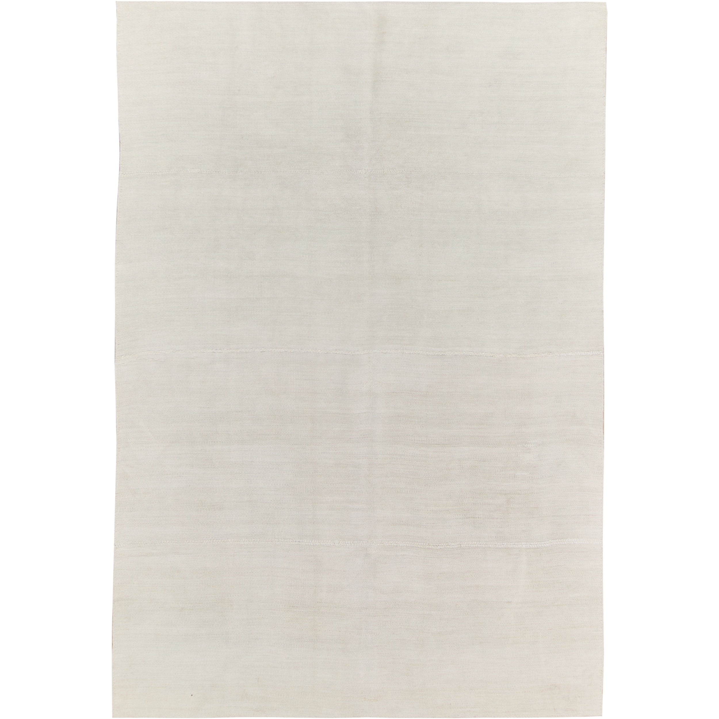 Allegra: A Pristine White Vintage Turkish Hemp Kilim Rug | Kuden Rugs