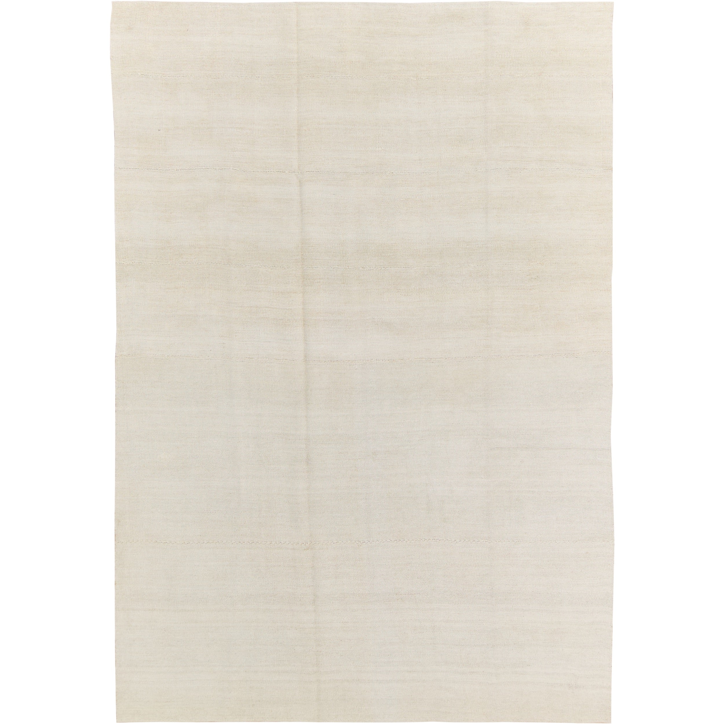 Alouette: A Pristine White Vintage Turkish Hemp Kilim Rug | Kuden Rugs