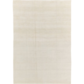 Alouette: A Pristine White Vintage Turkish Hemp Kilim Rug | Kuden Rugs