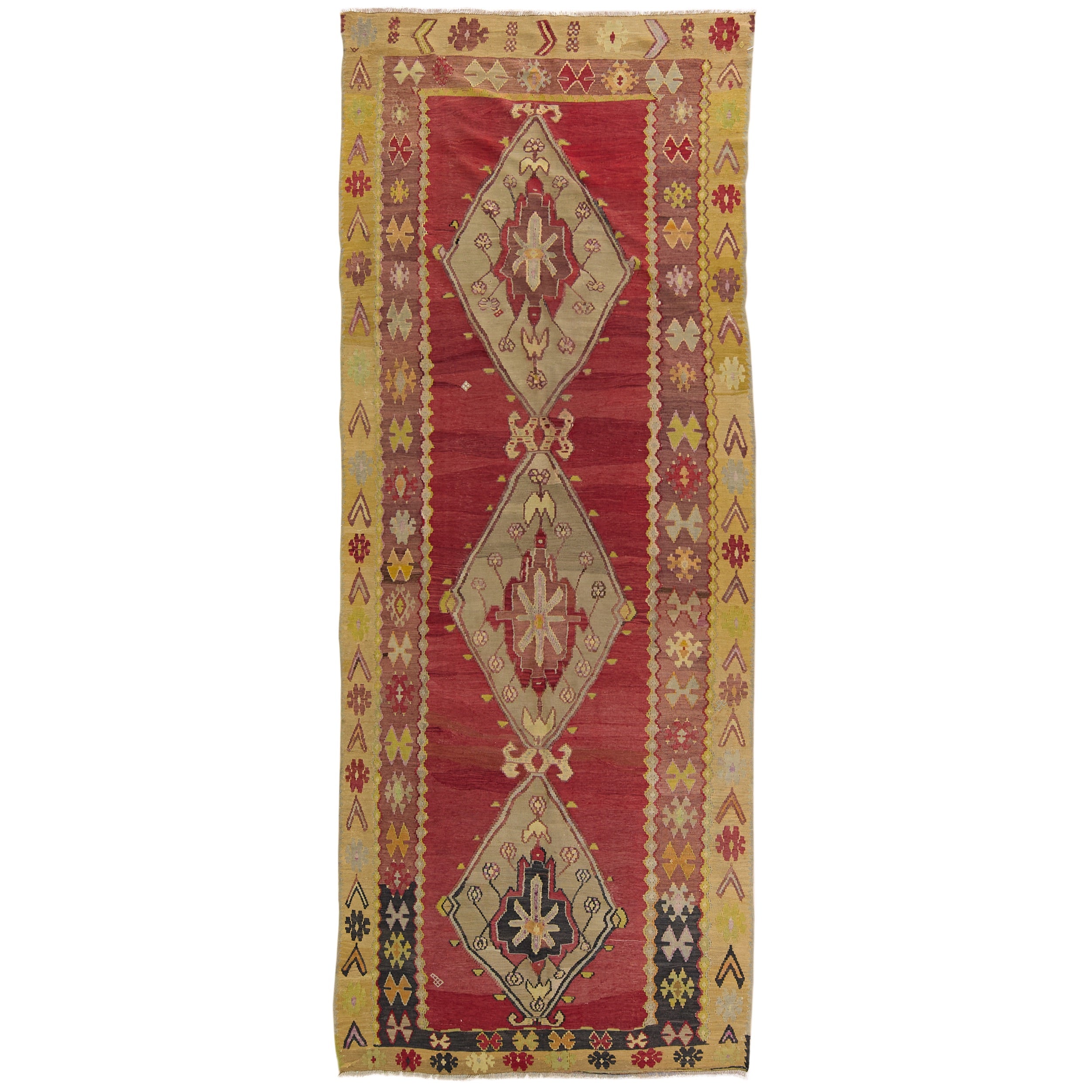 Alyvia: Vintage Turkish Rug - Geometric artistry for your home. | Kuden Rugs