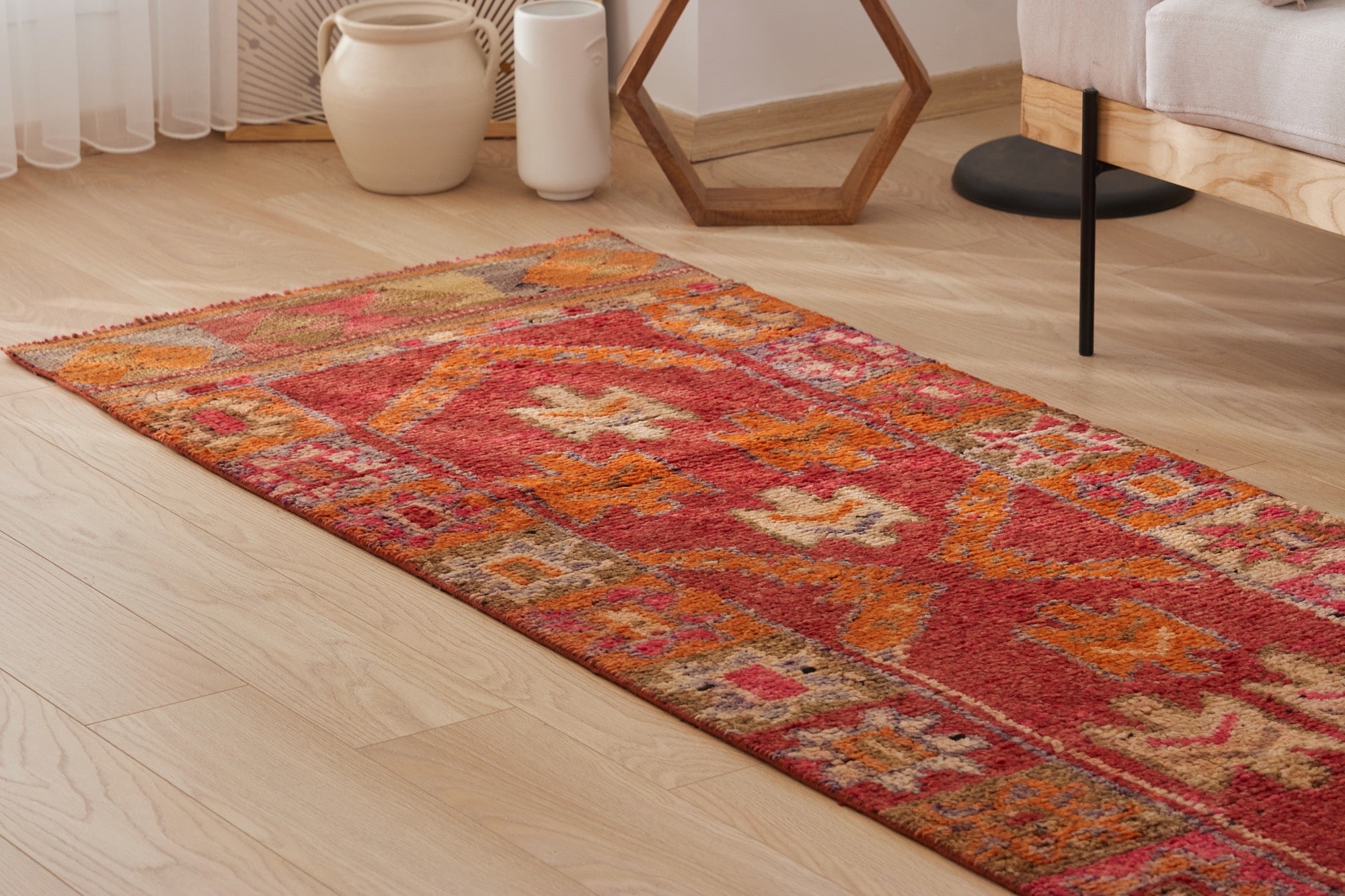 Amaris | Unique Vintage Craftsmanship | Turkish Runner Rug | Kuden Rugs