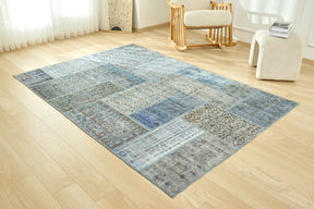 Ameline - Vintage Patchwork Rug | Kuden Rugs