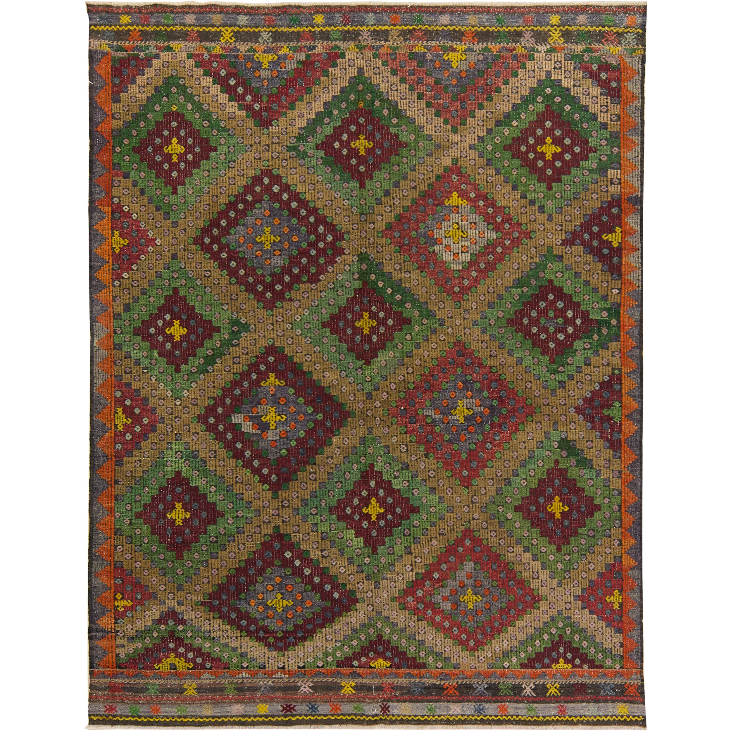 Anabel: Vintage Turkish Rug - Geometric elegance for your home. | Kuden Rugs