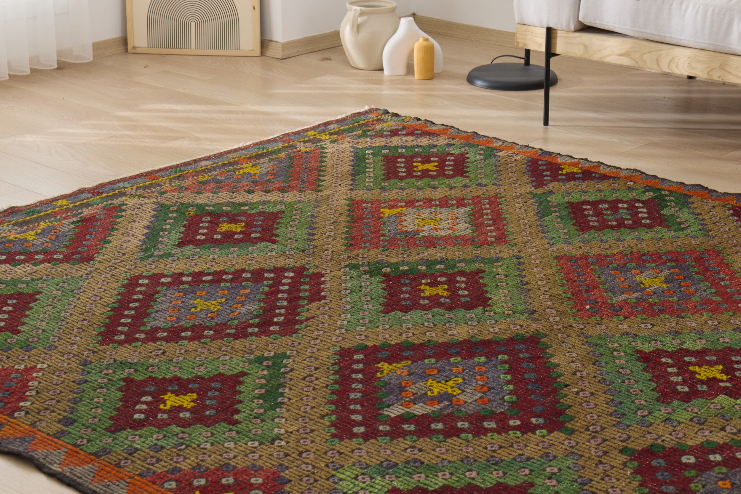 Anabel: A unique Turkish carpet with vibrant multi-color tones. | Kuden Rugs