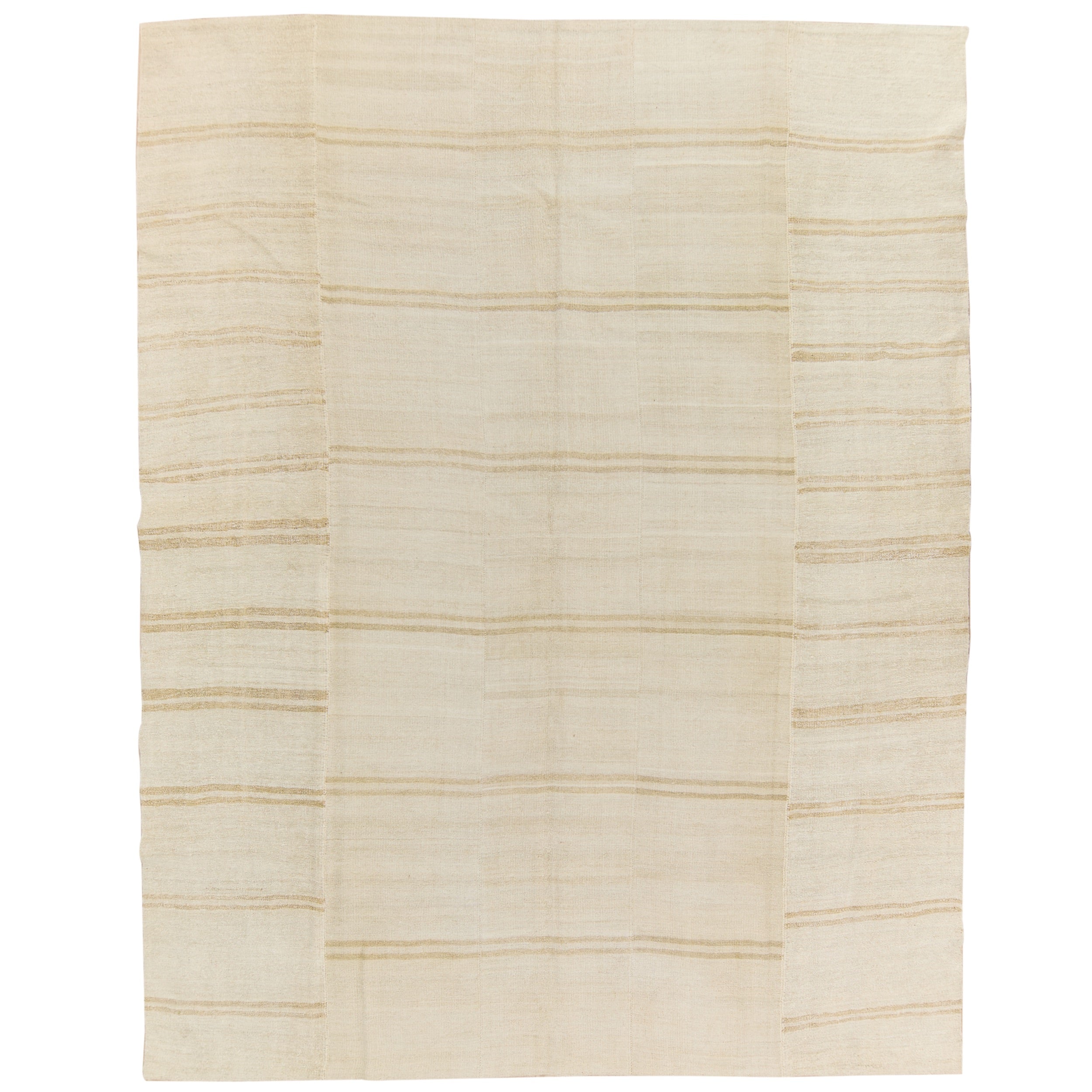 Anara: An Expansive Striped Vintage Turkish Hemp Kilim Rug | Kuden Rugs