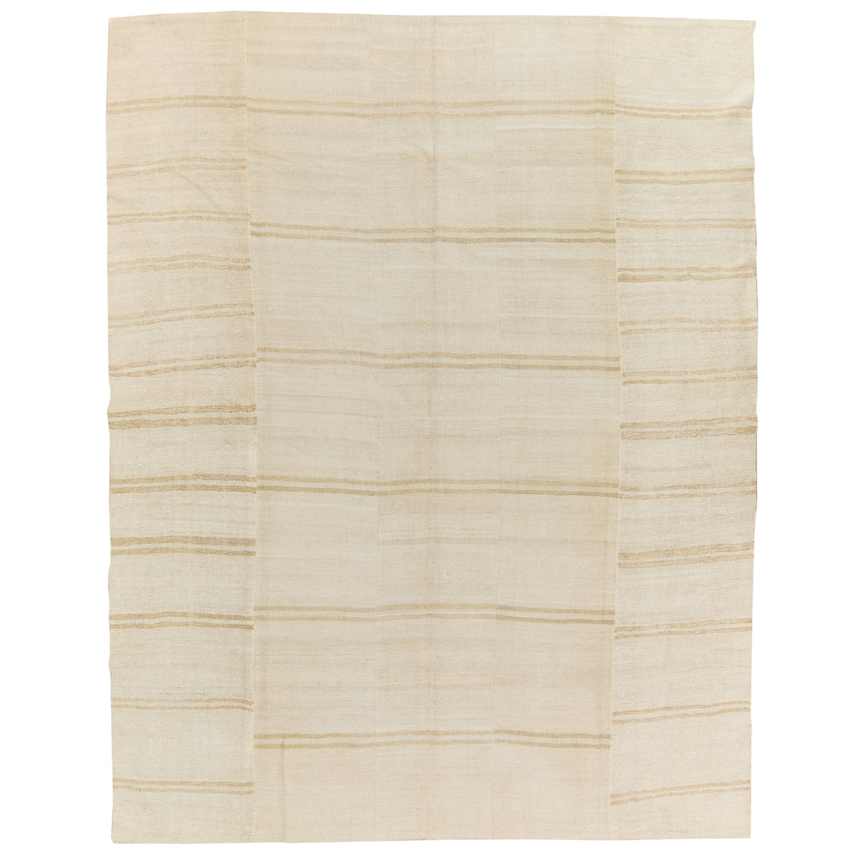 Anara: An Expansive Striped Vintage Turkish Hemp Kilim Rug | Kuden Rugs