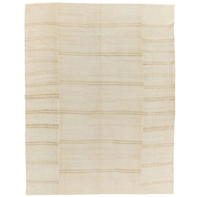 Anara: An Expansive Striped Vintage Turkish Hemp Kilim Rug | Kuden Rugs