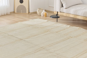 Anara: A Majestic Turkish Hemp Rug with a Crisp, Striped Pattern | Kuden Rugs