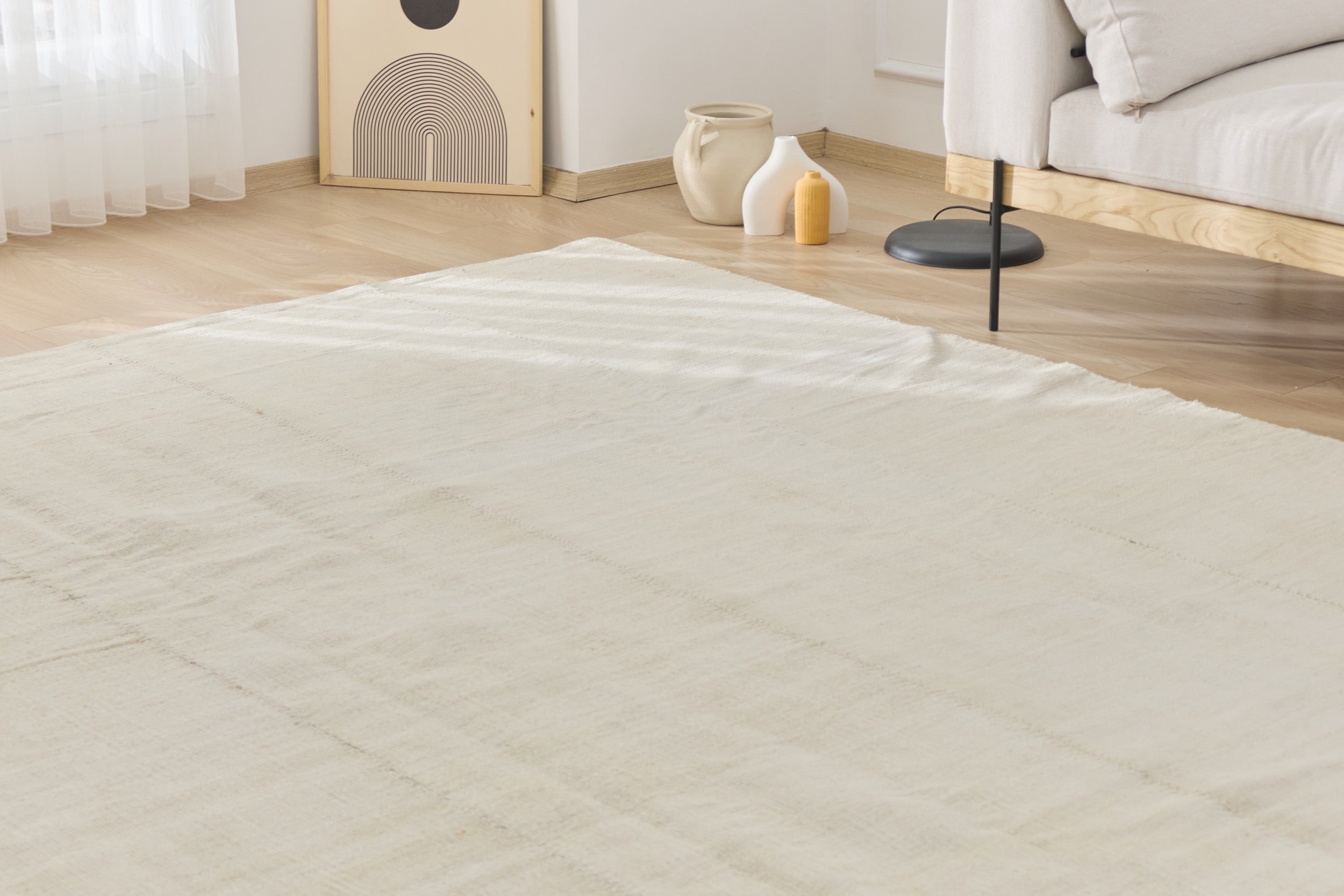 Andromeda: A Majestic Turkish Hemp Rug with a Crisp, Clean Palette | Kuden Rugs