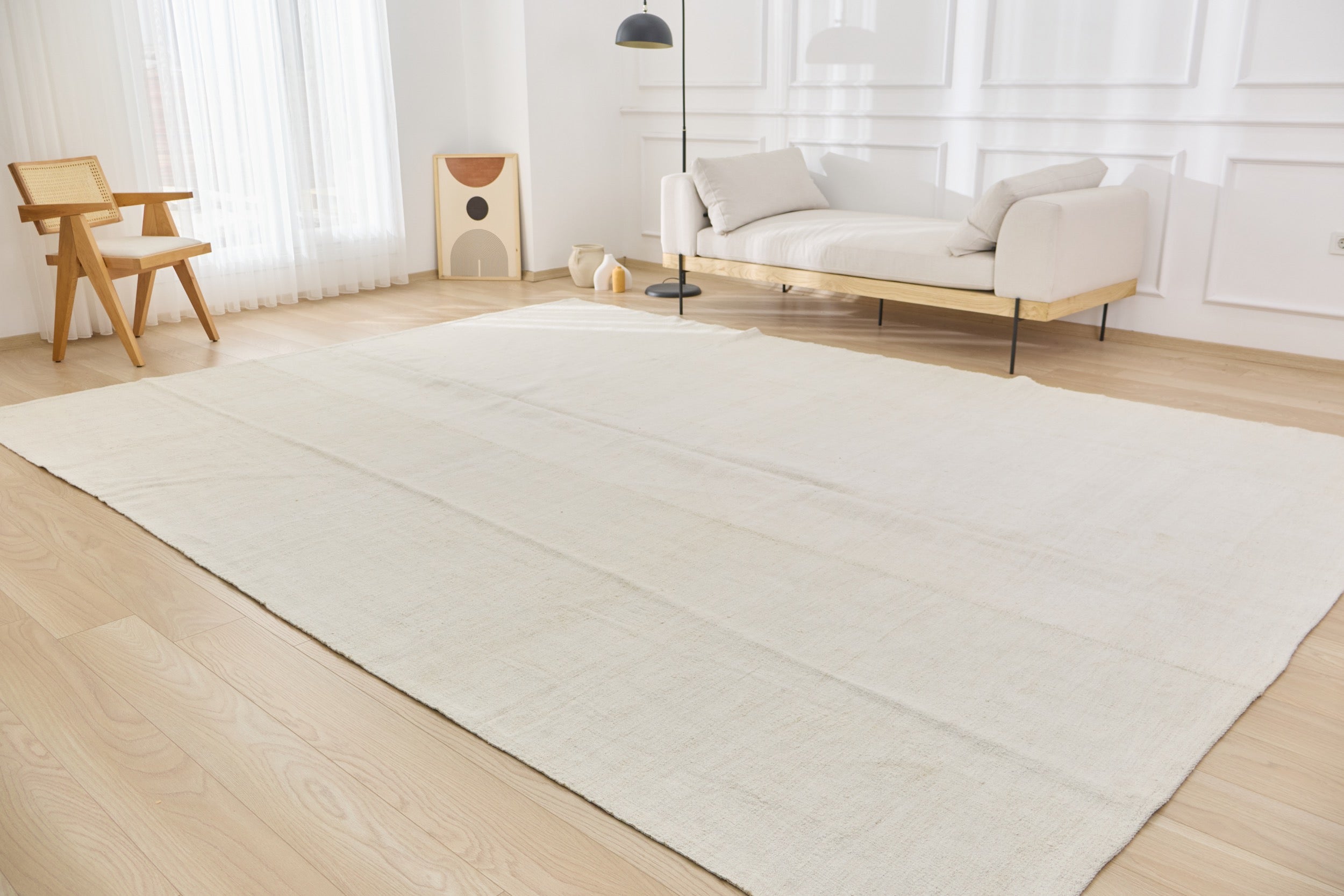 Uncover the Serene Beauty of Anemone, a Spacious 1970s Turkish Carpet | Kuden Rugs