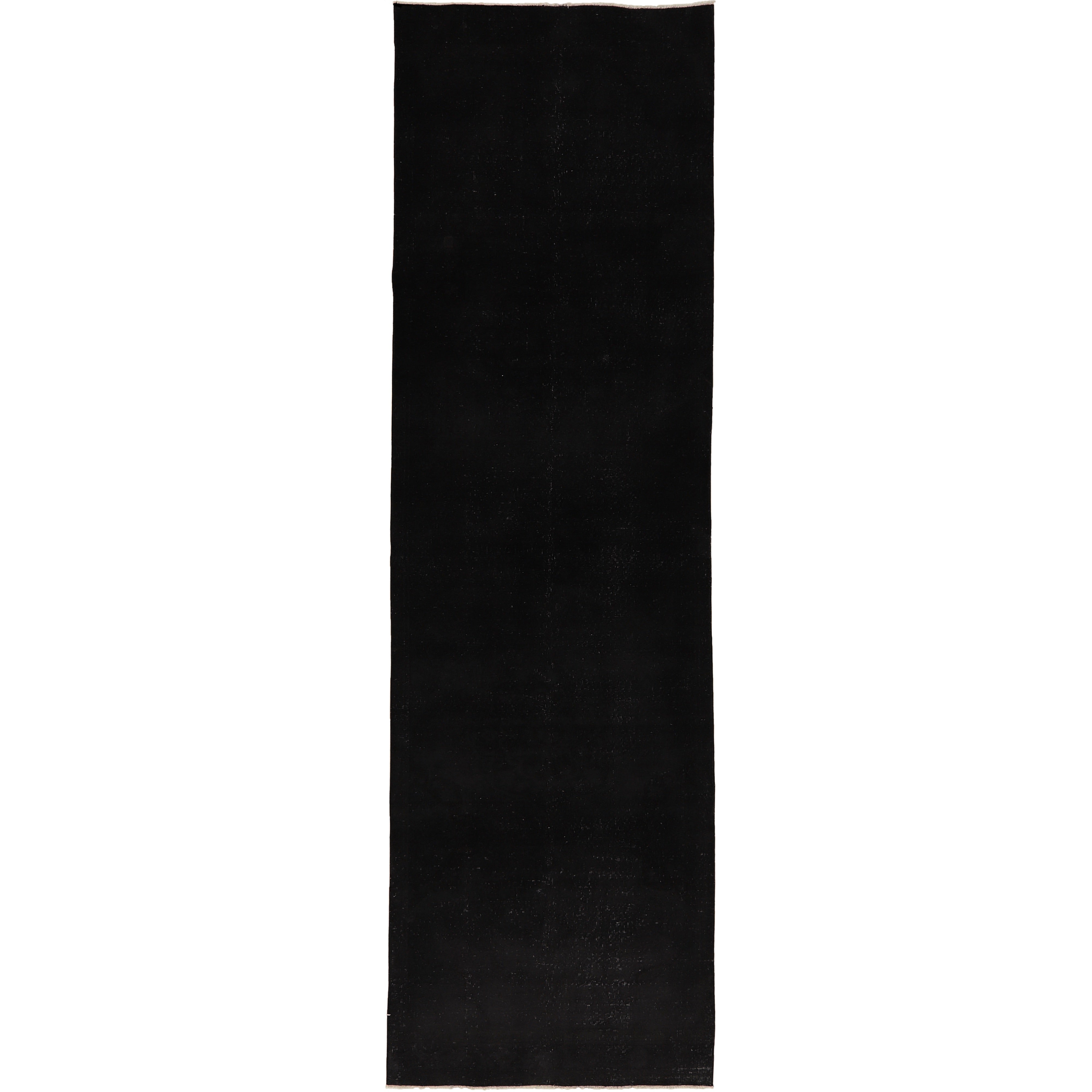3' x 12' Vintage Turkish Runner Rug, Black - Angeline | Kuden