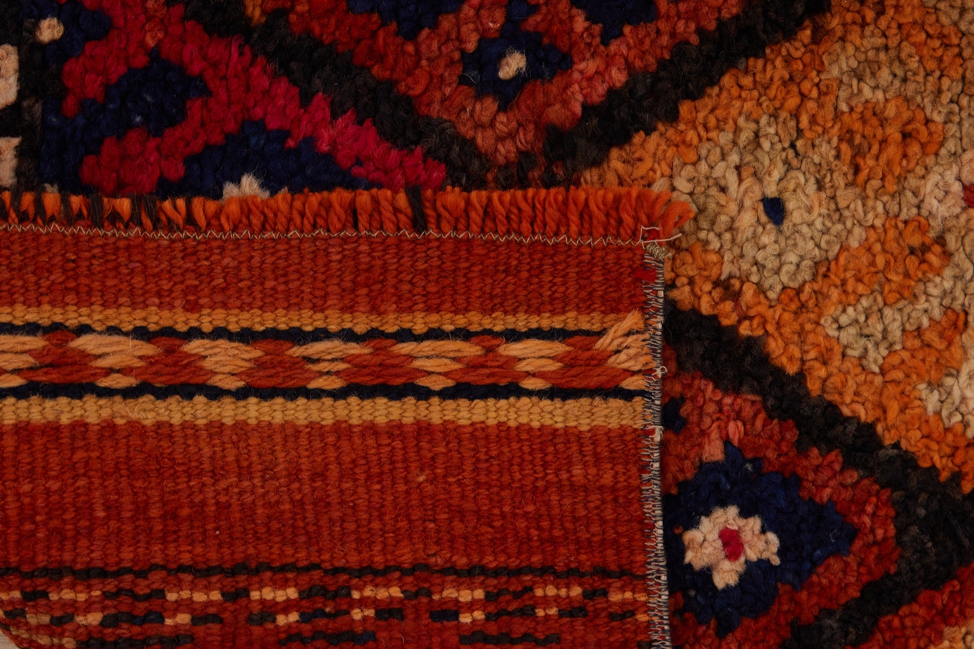 Anne | One-of-a-Kind Orange Sophistication | Sophisticated Wool Runner | Kuden Rugs