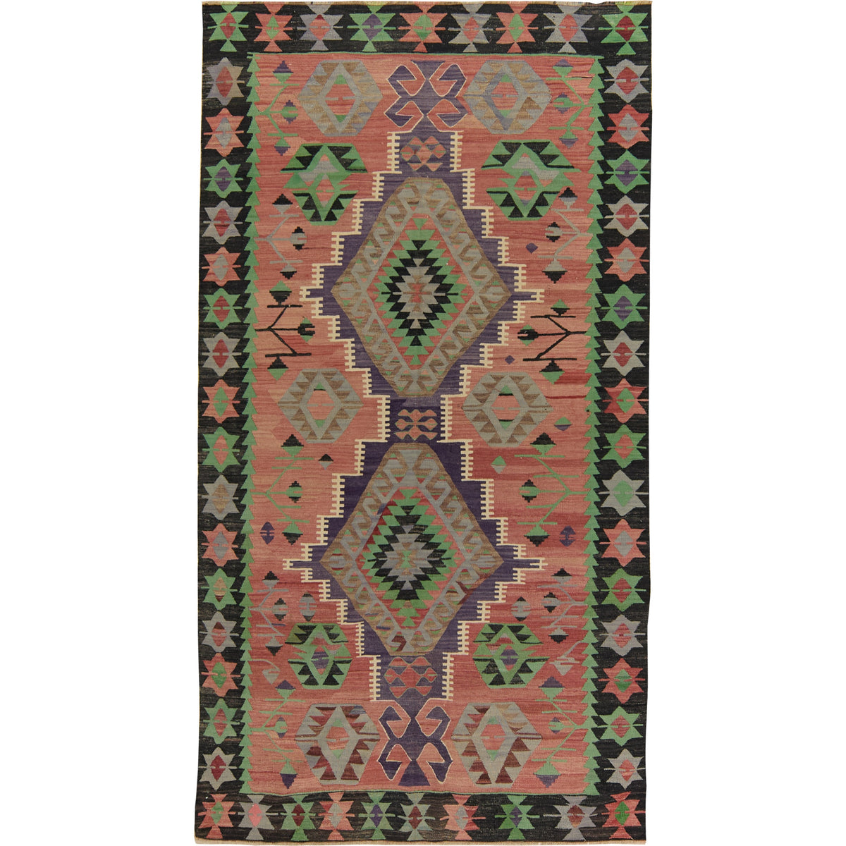 Aruni: Vintage Turkish Rug - Geometric elegance for your home. | Kuden Rugs