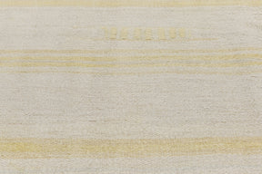 Ashleah: An Enchanting Turkish Hemp Rug with a Crisp White and Striped Palette | Kuden Rugs