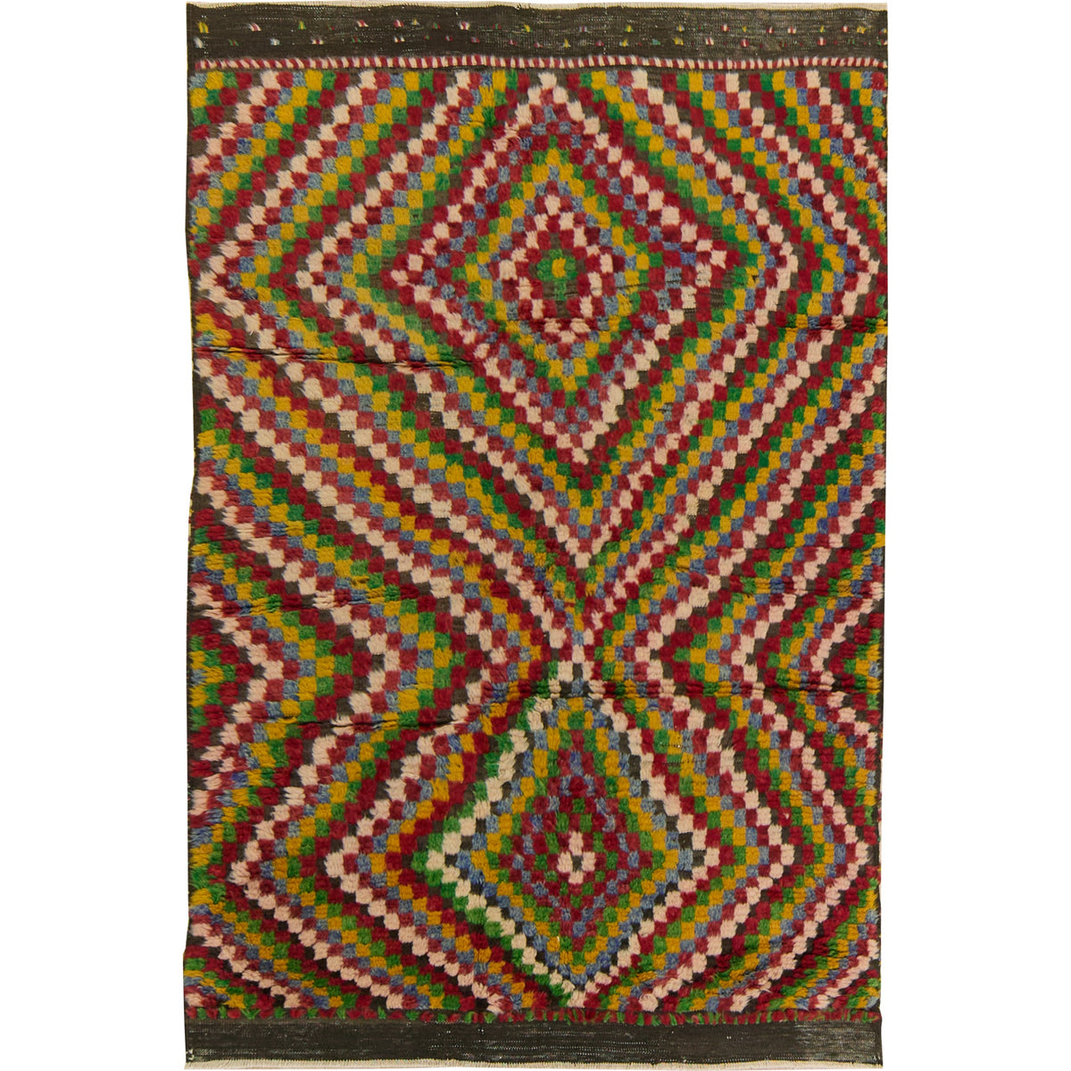 Athena: Vintage Turkish Rug - Geometric elegance for your home. | Kuden Rugs