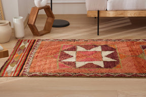 Aubree | Modern Vintage Fusion | Artisanal Geometric Carpet | Kuden Rugs