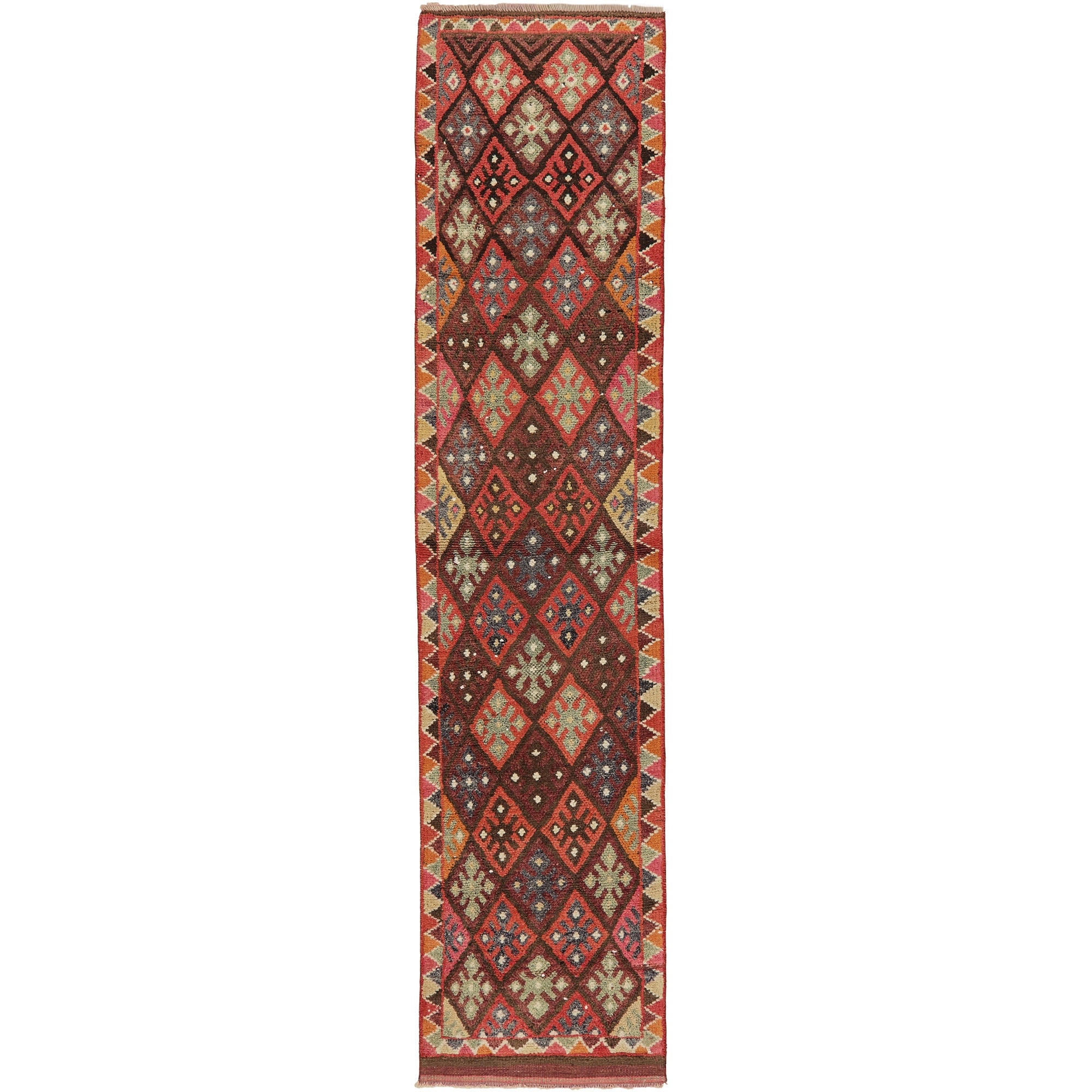 3' x 13' Vintage Turkish Runner Rug, Pink - Avrilett | Kuden