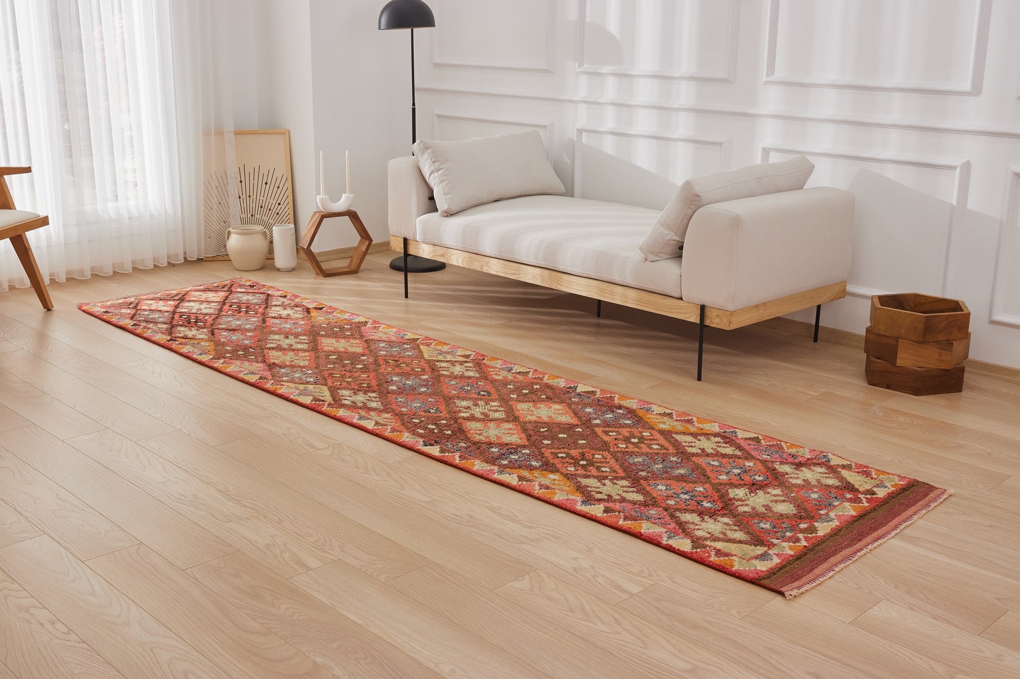 52×136-144 Vintage Turkish Rug Vintage Turkish Rug, 3.8 x 4.5 ft Rug, 112 x 137 cm