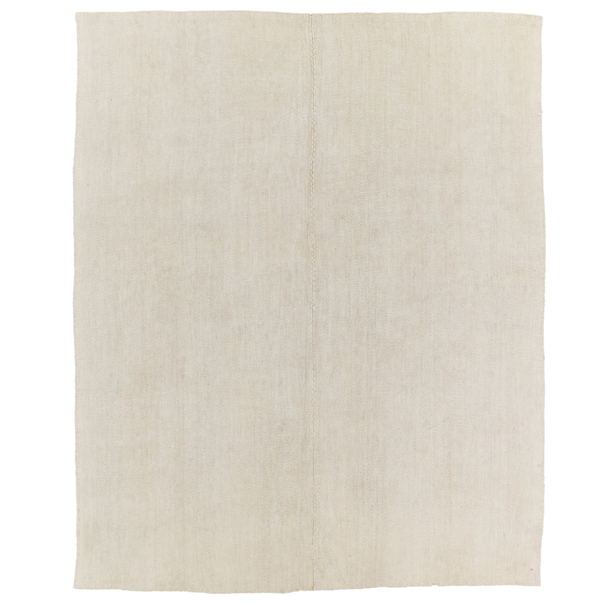 Avrylla: A Pristine White Vintage Turkish Hemp Kilim Rug | Kuden Rugs