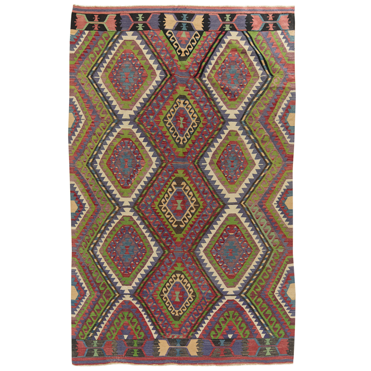 Ayanna: Vintage Turkish Rug - Geometric elegance for your home. | Kuden Rugs