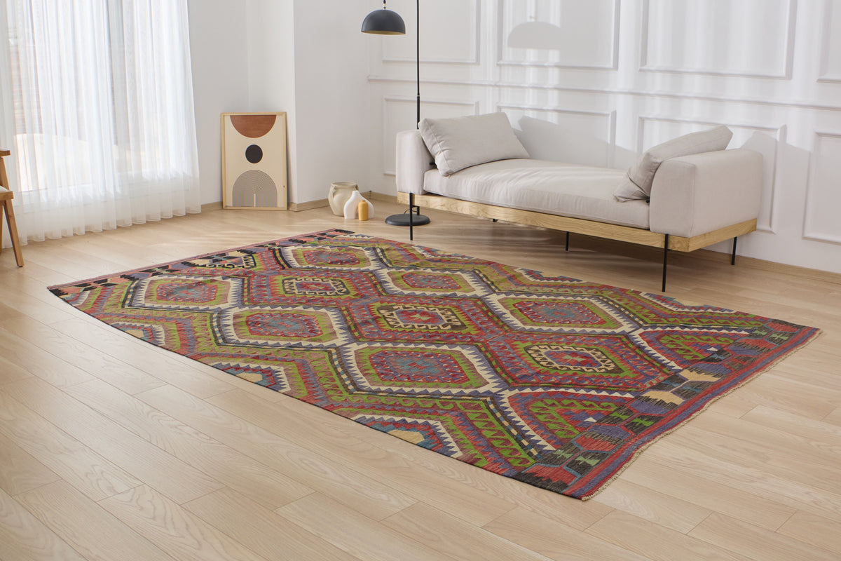 Ayanna: A unique Turkish carpet with rich multi-colored tones. | Kuden Rugs