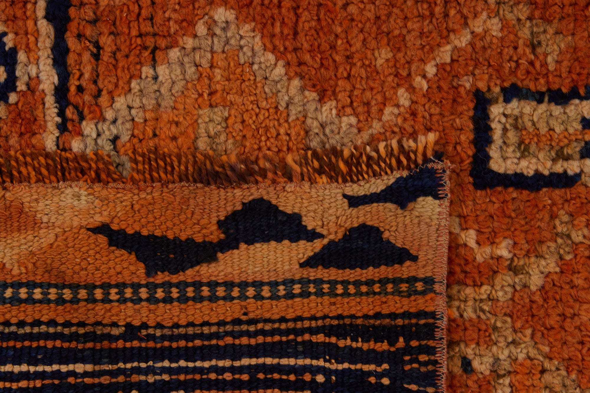 Bambie | One-of-a-Kind Orange Sophistication | Sophisticated Wool Runner | Kuden Rugs