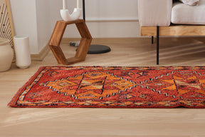 Bathia | Modern Vintage Fusion | Artisanal Geometric Carpet | Kuden Rugs