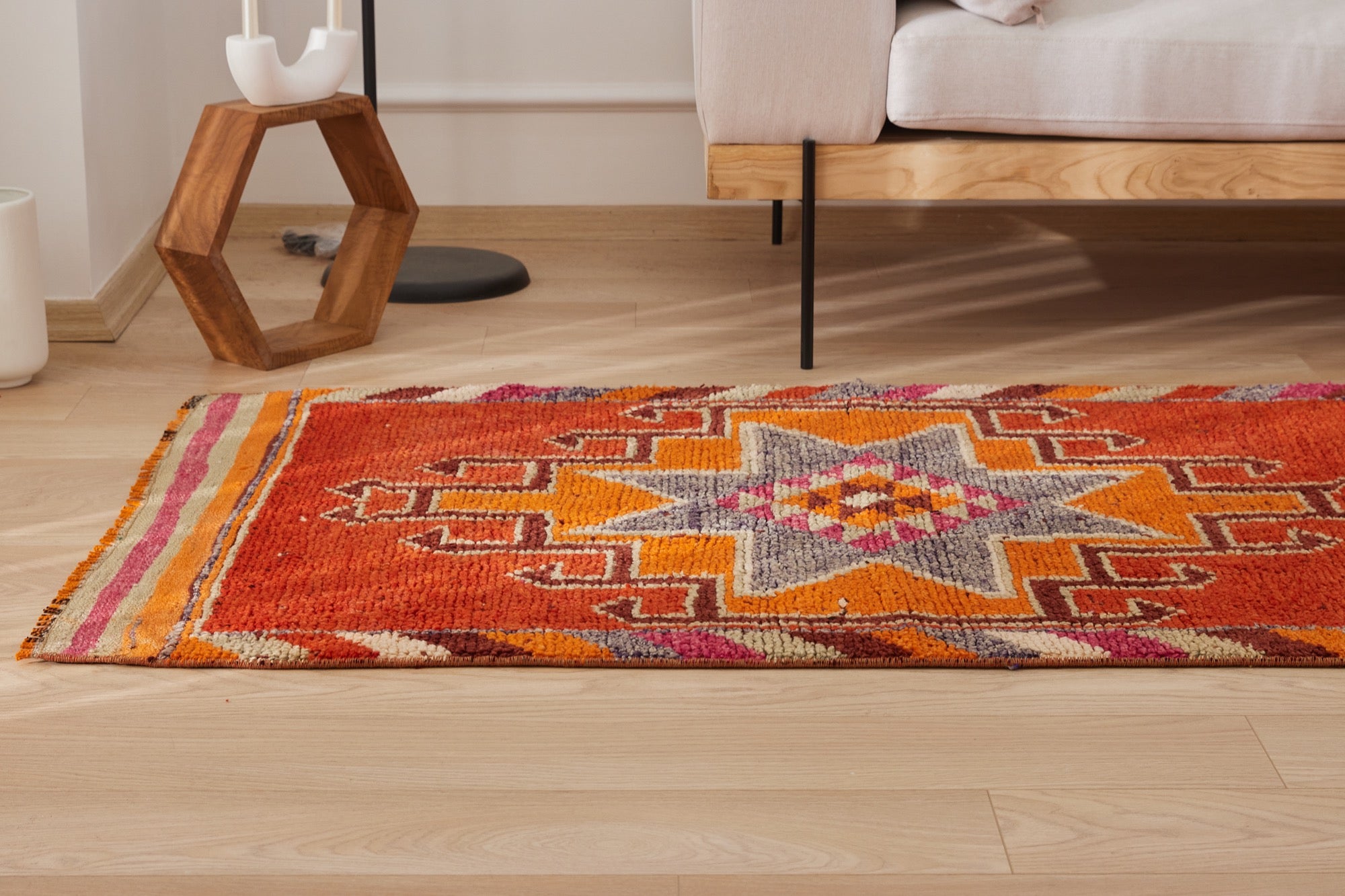 Beatirsa | Modern Vintage Fusion | Artisanal Geometric Carpet | Kuden Rugs