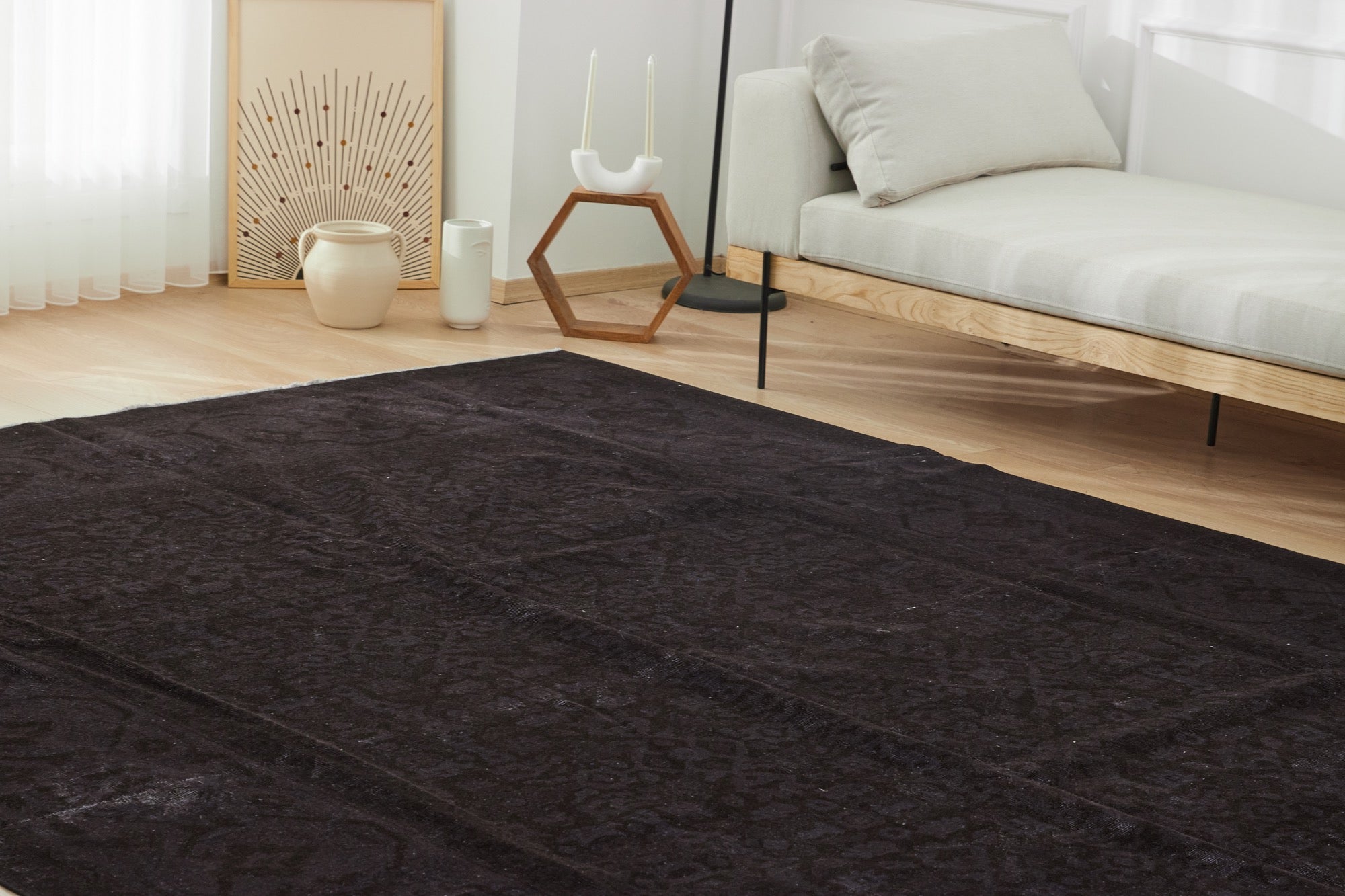 9' x 12' Turkish Area Rug, Black - Bellarose | Kuden Rugs