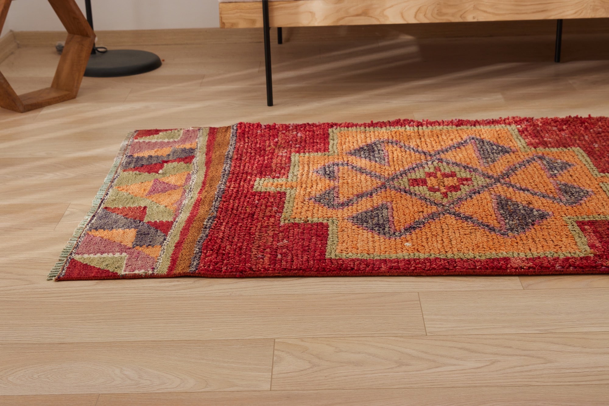 Blossom | Modern Vintage Fusion | Artisanal Geometric Carpet | Kuden Rugs