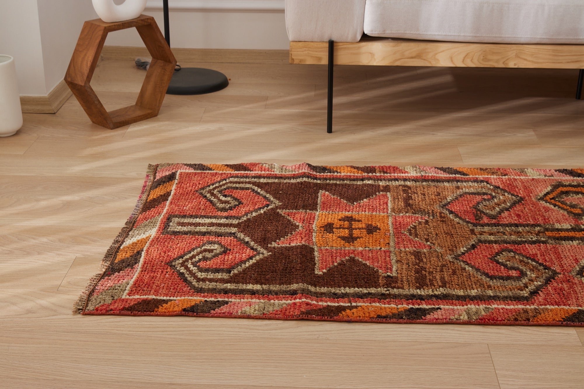 Bonea | Modern Vintage Fusion | Artisanal Geometric Carpet | Kuden Rugs