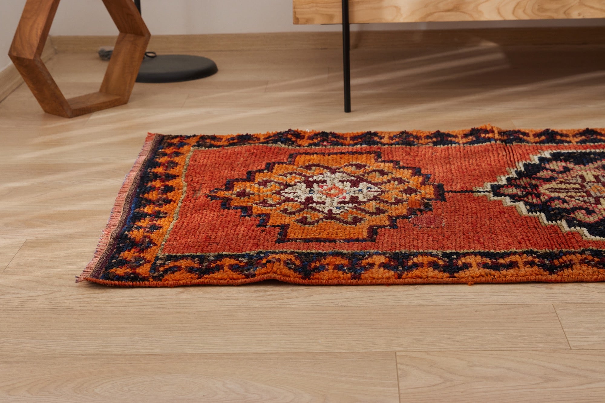 Bonnibel | Modern Vintage Fusion | Artisanal Geometric Carpet | Kuden Rugs