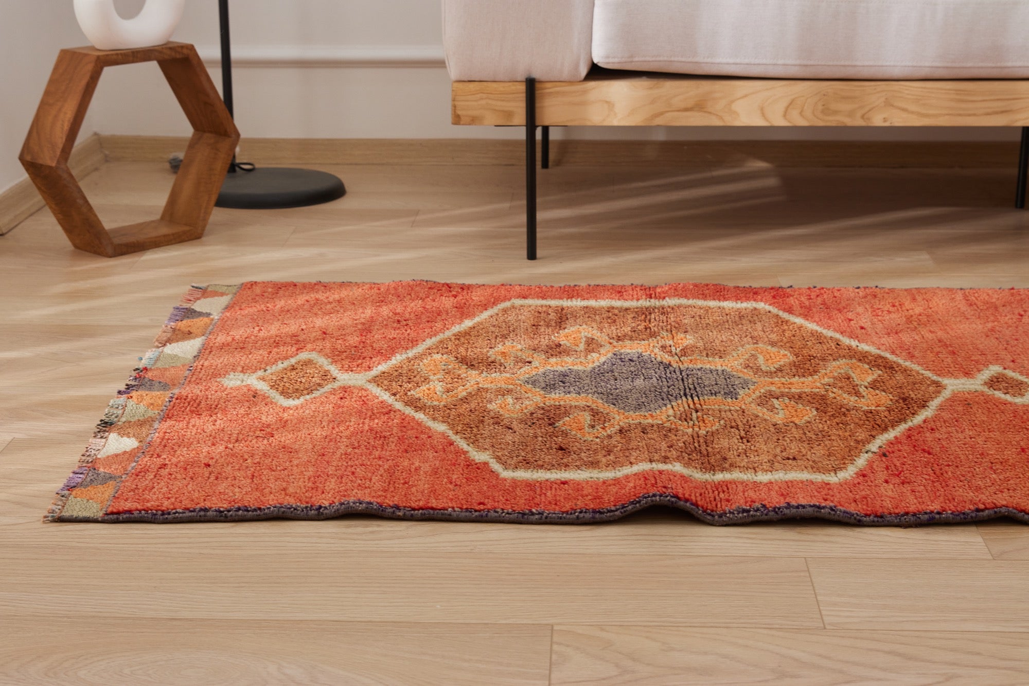 Breene | Modern Vintage Fusion | Artisanal Geometric Carpet | Kuden Rugs