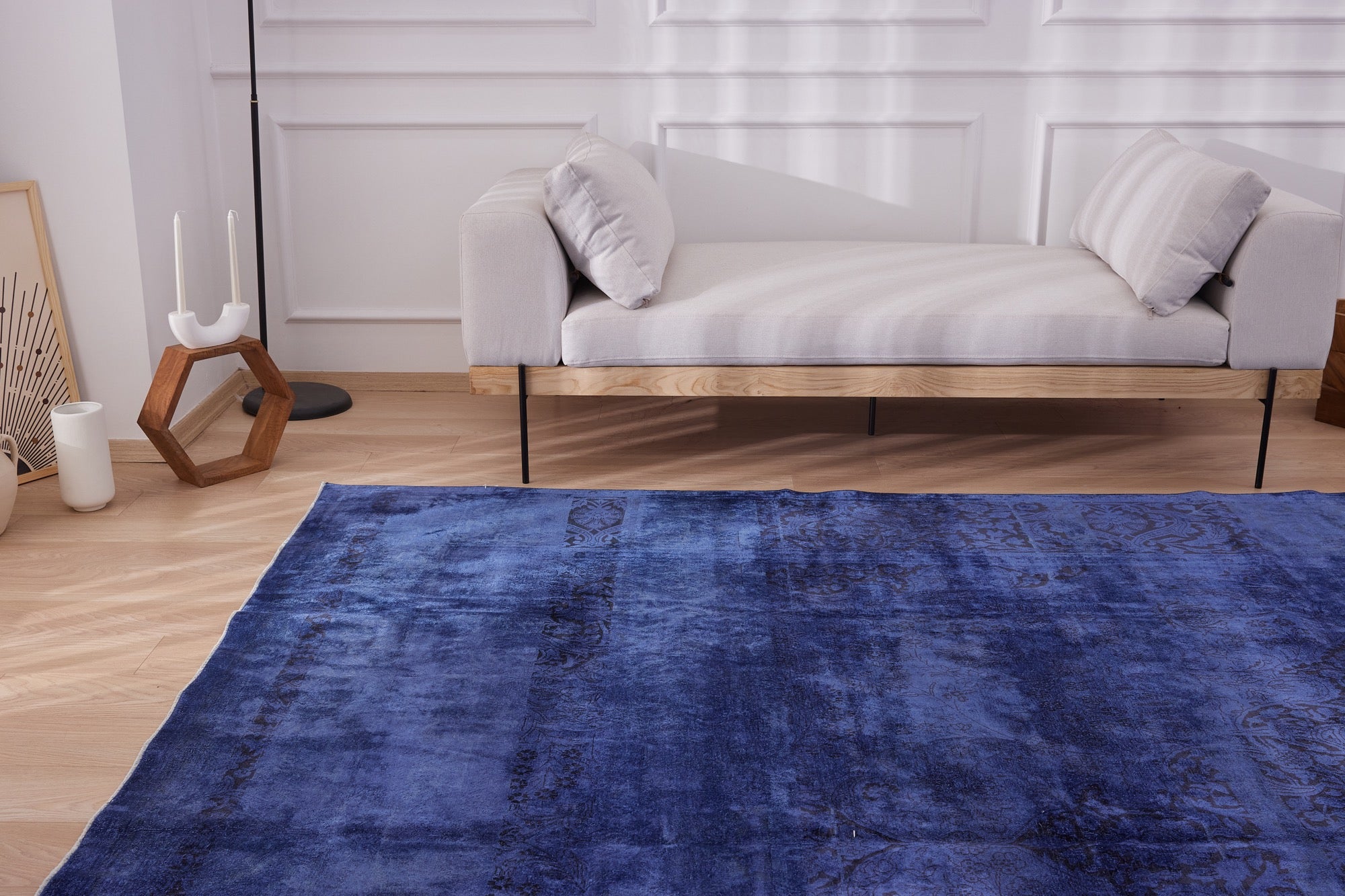 Brenna | Modern Vintage Allure | Artisanal Plain Carpet | Kuden Rugs