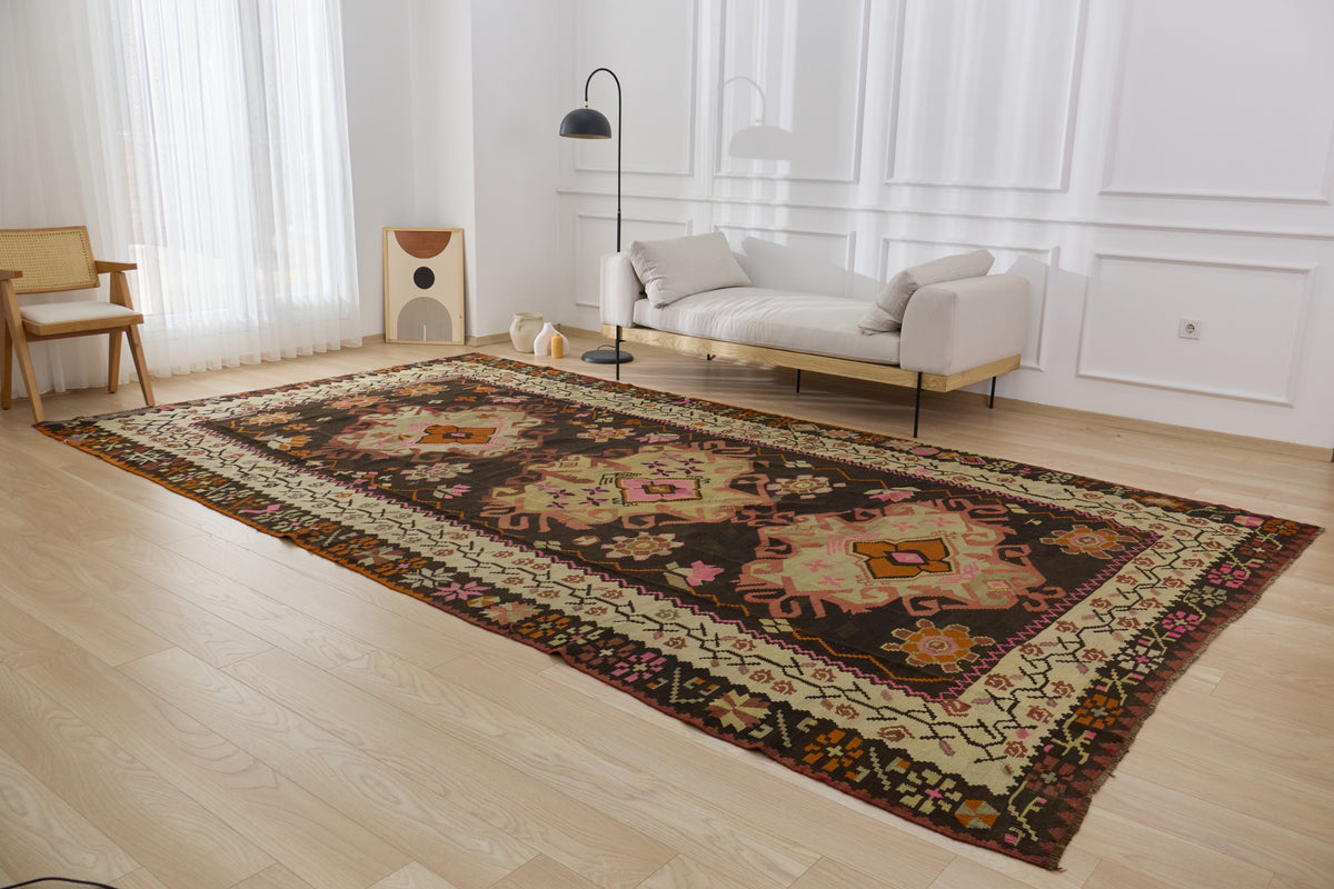 Briley: A unique Turkish carpet with rich brown tones. | Kuden Rugs