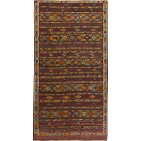 Brisa: A Captivating Purple Vintage Turkish Wool Kilim Rug | Kuden Rugs