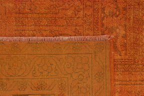 Briseida | One-of-a-Kind Orange Elegance | Sophisticated Bamboo Silk Carpet | Kuden Rugs