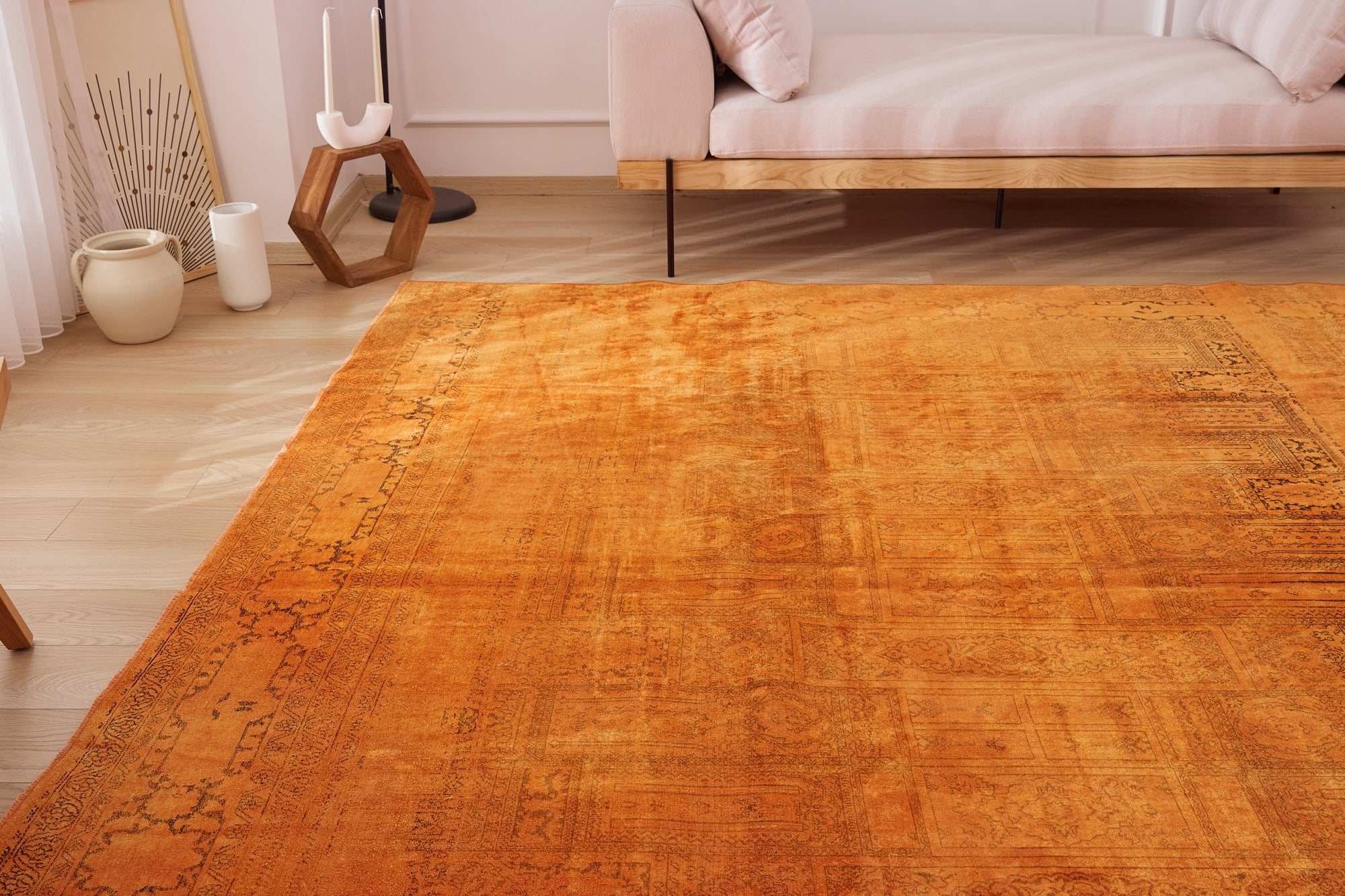 Briseida | Modern Vintage Fusion | Artisanal Allover Carpet | Kuden Rugs