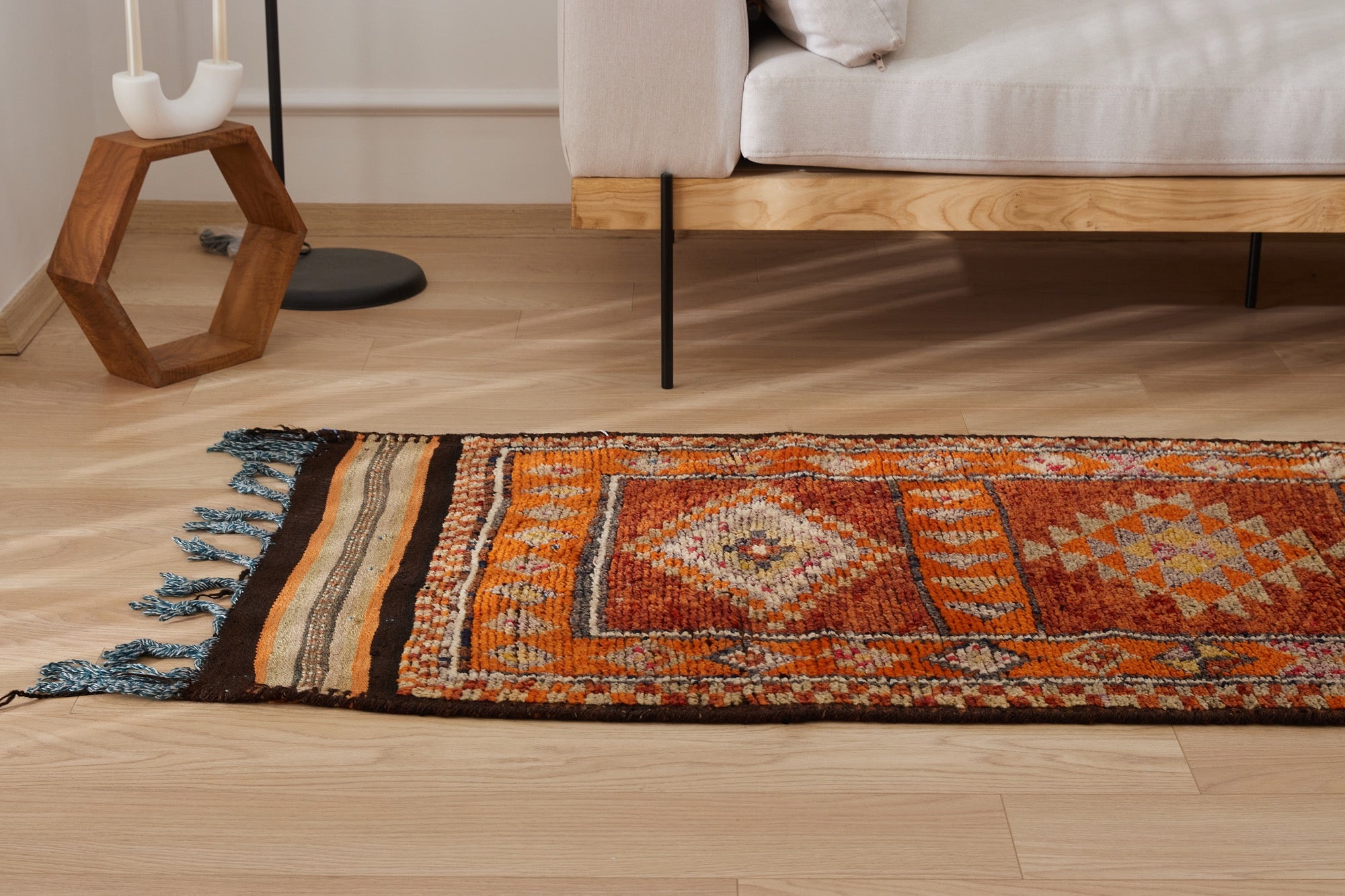 Buffi | Modern Vintage Fusion | Artisanal Geometric Carpet | Kuden Rugs
