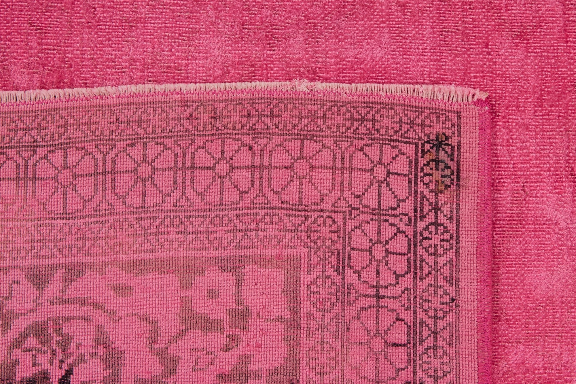 Caitlin | One-of-a-Kind Pink Sophistication | Sophisticated Bamboo Silk Carpet | Kuden Rugs