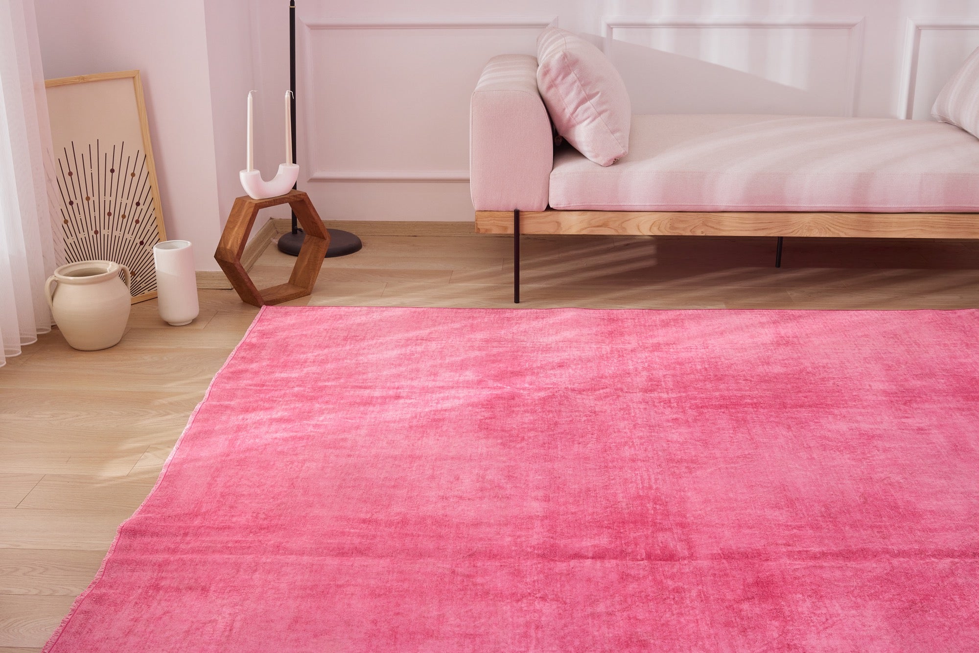 Caitlin | Modern Vintage Allure | Artisanal Plain Carpet | Kuden Rugs