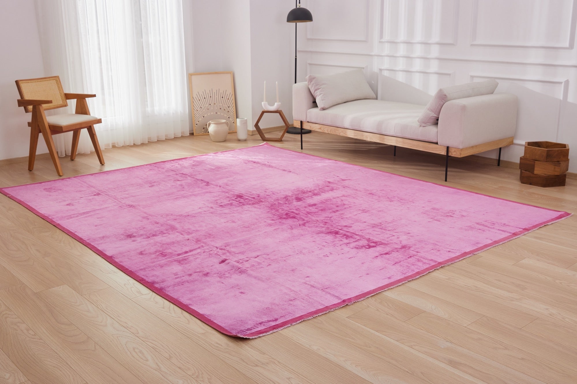 Carina | Overdyed Chic | Hand-Knotted Bamboo Silk Carpet | Kuden Rugs