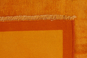 Carmela | One-of-a-Kind Orange Elegance | Sophisticated Wool Carpet | Kuden Rugs