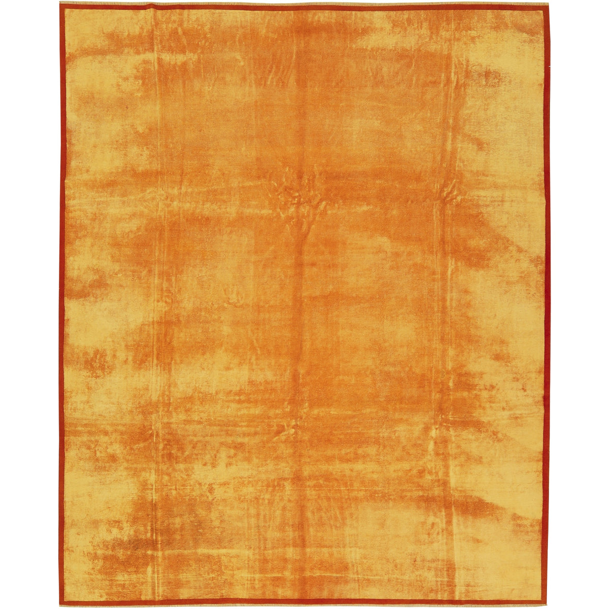 Caroline | Radiant Orange Simplicity | Vintage Nepal Rug | Kuden Rugs