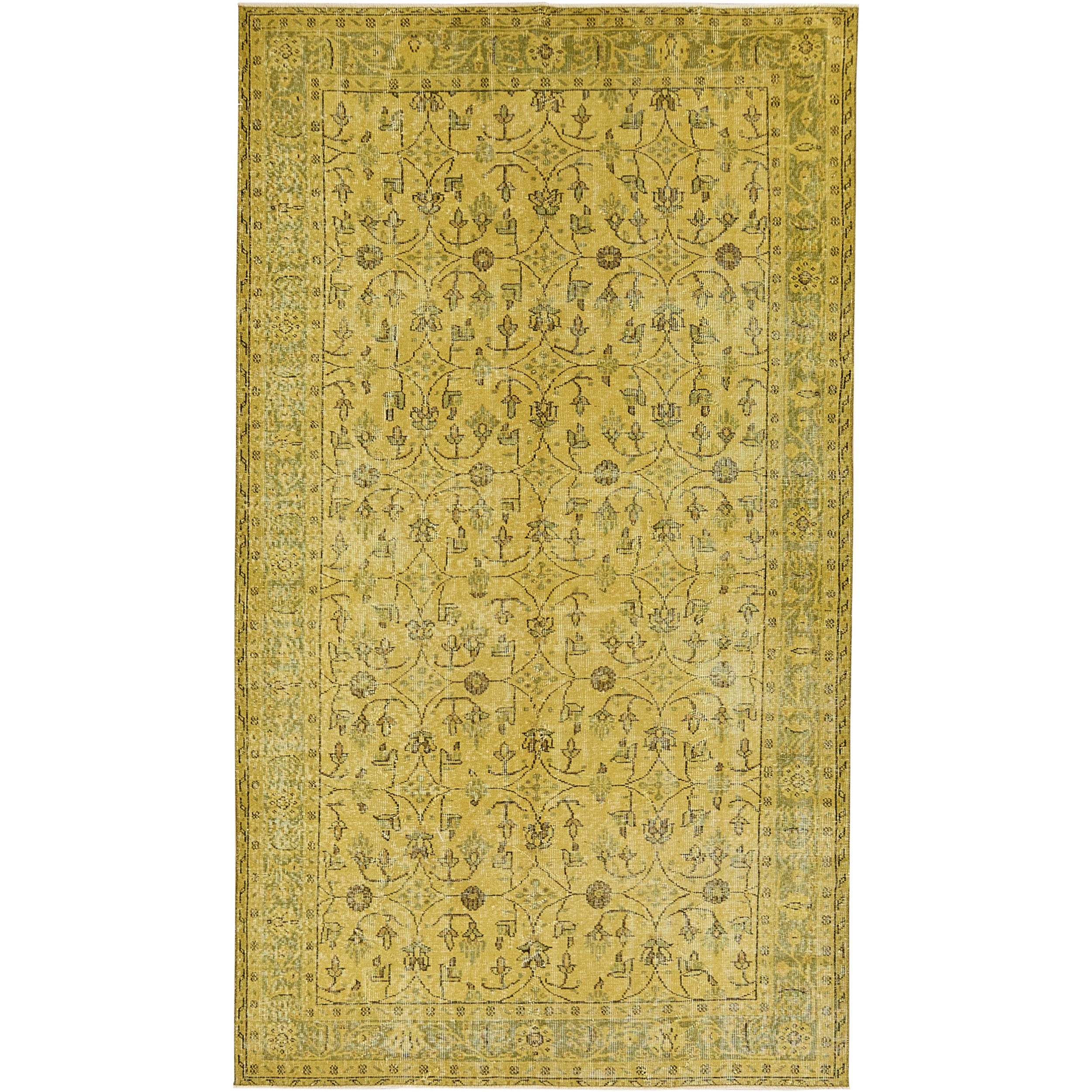 Dael | Vibrant Yellow Hand-Knotted Rug | Kuden Rugs