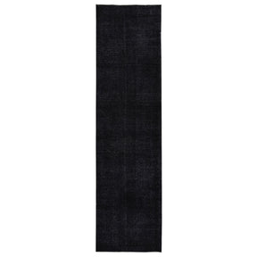 Dahliah | Sleek Black Vintage Runner Rug | Kuden Rugs
